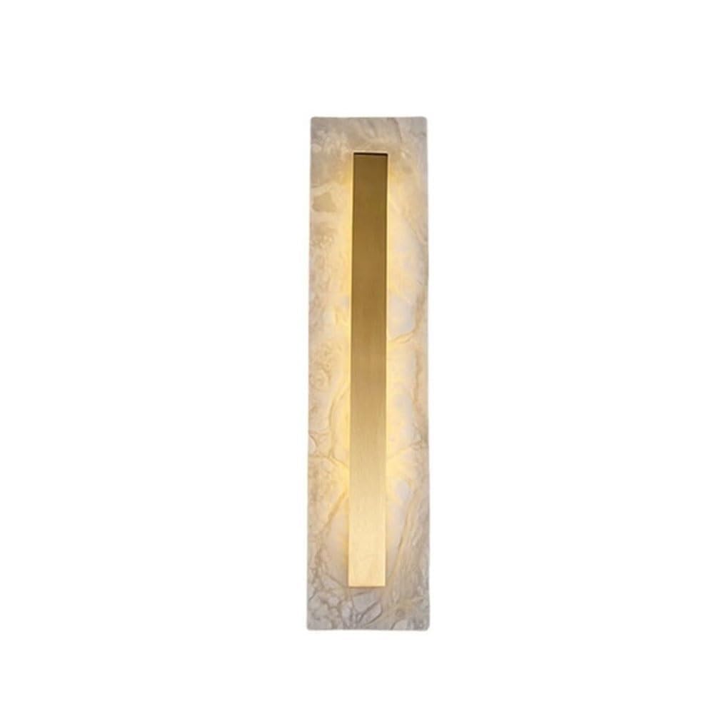 OZBMA White Alabaster Wall Lamp Modern Marble Light Brass Natural Stone Sconce for Bedroom Foyer Hallway Bathroom Vanity Lights