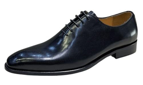 Santimon Men’s Oxfords Formal Dress Shoes - Leather Lace Up Business Shoes with Classic Cap Toe for Wedding Office Work