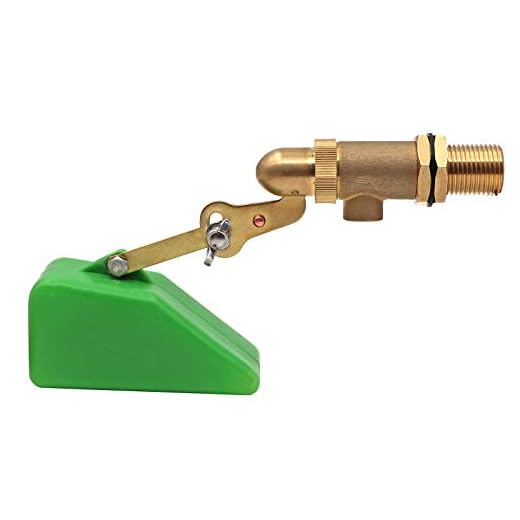 MACGOAL 1/2 Inch Brass Valve with Plastic Float Water Float Valve with Adjustable Arm Automatic Fill Float Ball Valve for Water Tank Fountains Livestock Waterer