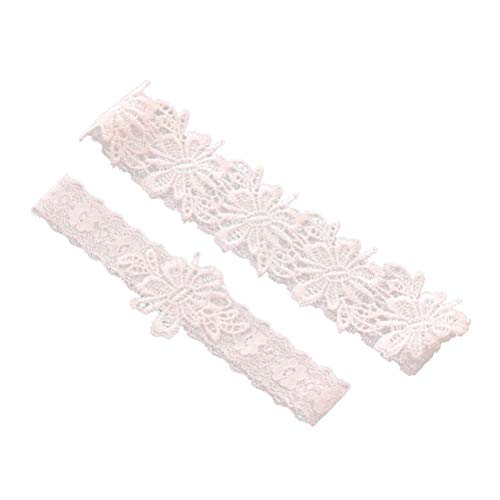 DOITOOL Cinturón con Gran Ajustable Blanco de Encaje de Boda para Novia Adecuado para Accesorios de Fiesta y Fotografía Nupcial