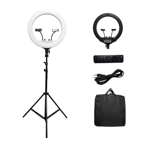 Iluminador Ring Light 18 80w 48cm+tripe 448 Leds Luz Forte