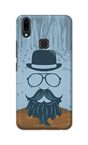 Image of PRINTFIDAA Mustache Beard and Hairstyle Hipster in Glasses Printed Designer Hard Case for Vivo V9 / V9 Youth /Vivo Y85 / Vivo Z1 / Z1i / Z3x / Z1 Lite / Y89 Back Cover -(e) RPM1002