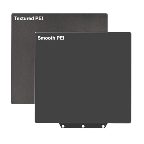 Smooth Black Textured PEI Build Plate 235mm for Adventurer 5M/5M Pro/AD5X, Flexible Spring Steel Printing Bed PEI Sheet,