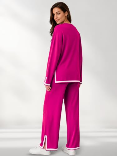 Image of TYSORT Women's Winter Woolen Sweater with Pajama | Warm Winter Wear Cord Set | Woolen Tracksuit Loungewear Set