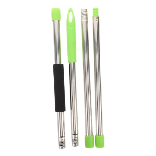 Unomor 4pcs Extendable Stainless Steel Mop Handle Rod Telescopic Cleaning Pole with Compatibility for American Threaded Mop Broom Heads for Home Office Use