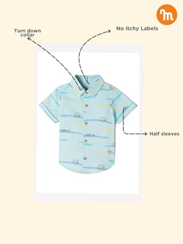 Image of Milou Girls 100% Cotton Stripes Allover Print Biowash Shorts | Soft & Breathable, Safe Dyes, Label-Free Comfort