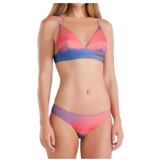 SHE BY MASH Biquini Top Triângulo Bojo Removível Praia Sunrise, Rosa Queimado, M