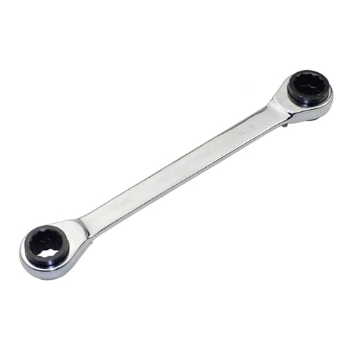 1pcs 4 in 1 Reversing Double Ended Ratchet Ring Spanner, Two-Way Ratchet Wrench - 16/17-18/19 mm