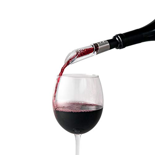 Rabbit Wine Aerator And Pourer, 1.1 X 1.1 X 5.2 Inches, Clear/Stainless Steel #TOP6