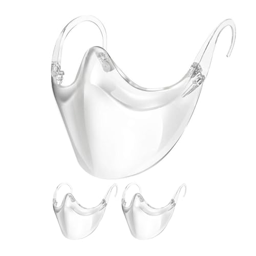 Stgbcst protector facial de seguridad transparente gafas antipolvo protector facial visera facial protector bucal escudo máscara facial transparente transpirable, visible, reutilizable (pack de 2)