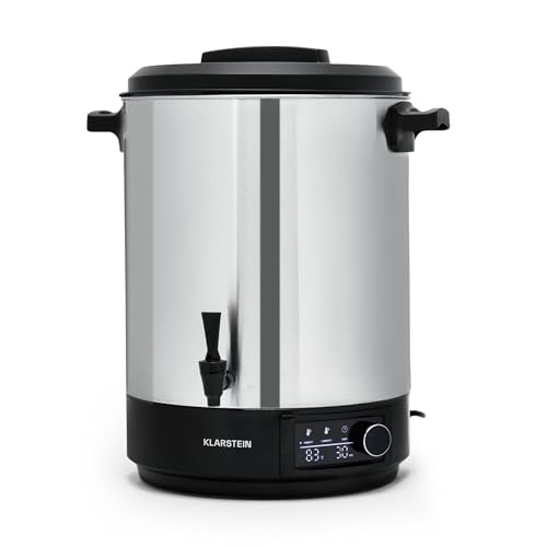 Klarstein Dispensador de Agua Caliente para Cocina, Dispensador Agua Ebullición Caliente Rápida, 40L, Dispensador Eléctrico Profesional con Grifo, Dispensadores Agua de Acero Inoxidable 2500W