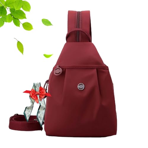 Waterproof 2-Way Commuter Bag,Vovtva/Triangulary/Preferablen Waterproof 2-Way Commuter Bag Backpack Chest (Red,Medium)