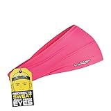 Halo Headband Bandit - Wide Pullover Sweatband for Both Women and Men, Bright Pink