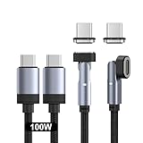 N. NETDOT 100W Magnetic Charging Cable,Fast Charging & Data Transfer USB-C to USB-C Cable for Smartphones,Tablets,Earphones etc. - 3.3ft / 2 Pack