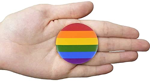 U-K Emblema de arco-íris – Acessório para Orgulho LGBT e Festivais – Fixação de Alfinete de Seguranç