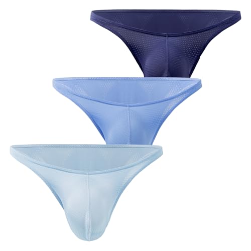 Mens Mesh Triangle Briefs Underwear Bikini Briefs Bulge Pouch Breathable Underpants Brief