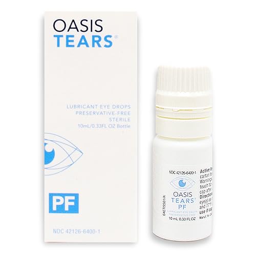 Oasis TEARS OT6400 PF Preservative-Free Lubricant Eye Drops Dry Eye Relief | Artificial Tears | 0.34 FL OZ (10 mL)