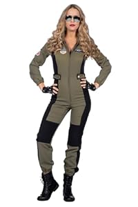 WILBERS & WILBERS 4902 - Jet Piloten Kostüm Damen, Army Overall, Fliegerkostüm für Karneval, Mottoparty