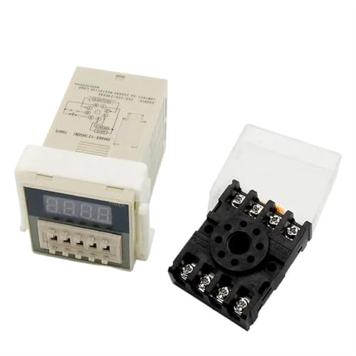 1 interruptor de relé temporizador programable LED digital DH48S-S 0,1 S-99 H Base de enchufe Retardo de ciclo/Retardo de un grupo/Retardo de dos grupos(1 Group Delay,DC AC 12V)