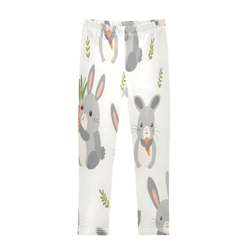 Toddler Girls Leggings Printed Yoga Pants Leggings Rabbit Holding Carrot for Kids