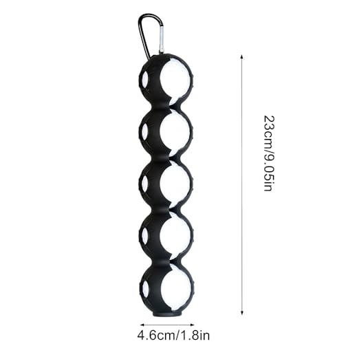 HAISENGO Golf Ball Holder Golf Balls Silicone Pouch Golf Ball Case Portable Golf Ball Carry Bag Easy Attachment to Golf Bag Golf Accessories Gift for Man Woman