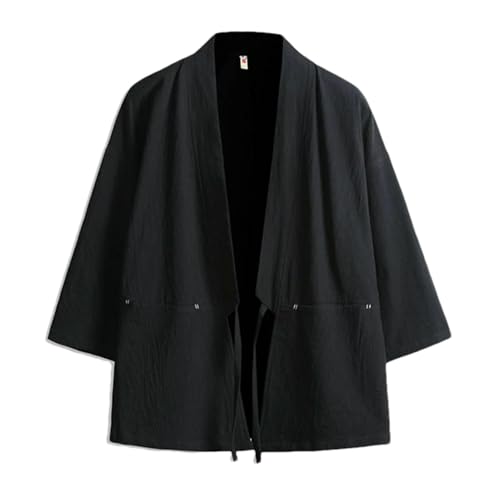 Cárdigan kimono Haori para hombre, ropa de calle casual y holgada para el día a día