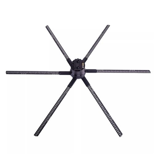 SAFAWOODES Ventilador holográfico LED 3D de 6 aspas, Alta definición, 78 cm, con Control WiFi, para Publicidad