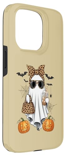 Bougie Fantaisie léopard fantôme Fille café Style Halloween Femme Coque pour iPhone 15 Pro – vue 3