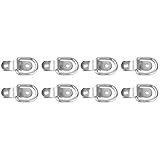 GLEAVI Tie Down Rings 8 Pcs D-Ring Anchor Hook Galvanized Iron Trailer Anchor Rings Trailer