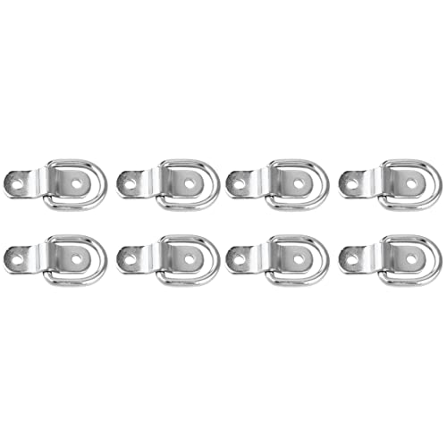 GLEAVI Tie Down Rings 8 Pcs D-Ring Anchor Hook Galvanized Iron Trailer Anchor Rings Trailer