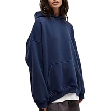 Jenkoon Womens Oversized Hooded Sweatshirts Casual Fashion Pullover Casual Comfy Fall Fashion Outfits Clothes