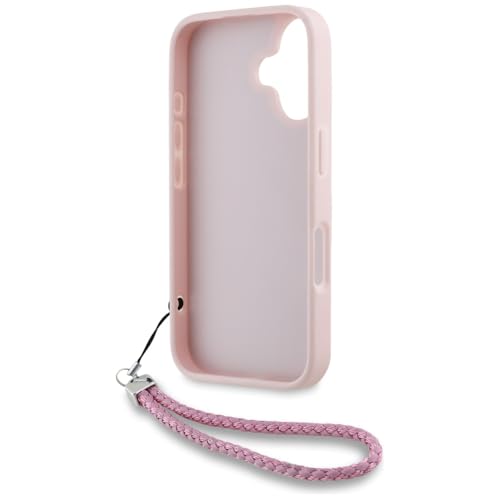 Coque iPhone 16 Karl Lagerfeld rose matelassé avec chaîne chic - 6