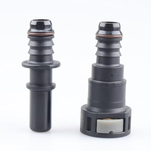 AC PERFORMANCE Fuel Quick Release Connector Female 1/2" Tube to Male 9/16" Barb with Male Quick Connector