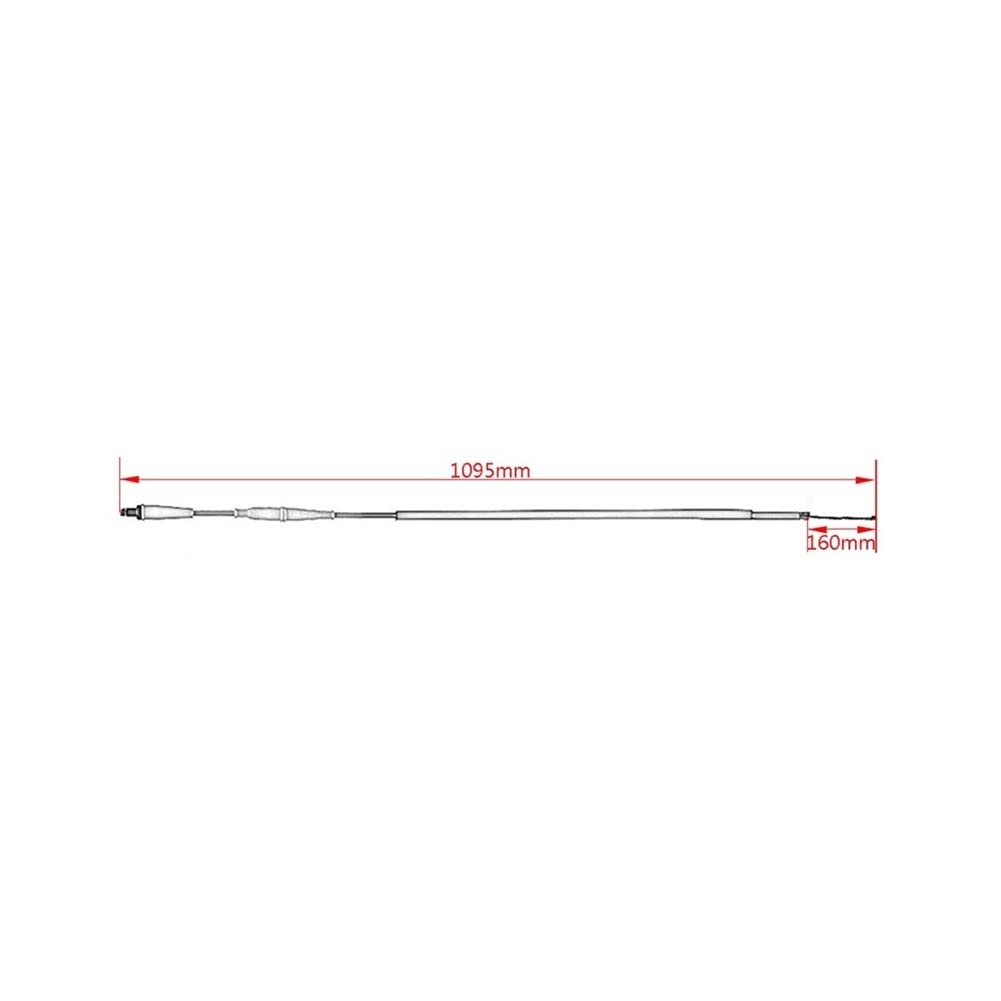 Flessibile olio Tubo Cavo Acceleratore Motocross Enduro Olio Cavo Universale Moto Dirt Bike Treccia Cavo Acceleratore In Acciaio Inox Testa Dritta Moto Tubo Idraulico Freno(A)