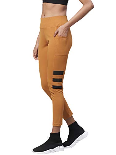 Image of CHKOKKO Women's High Rise Regular Fit Polyester Blend Sports Leggings (JSSTIGHT)