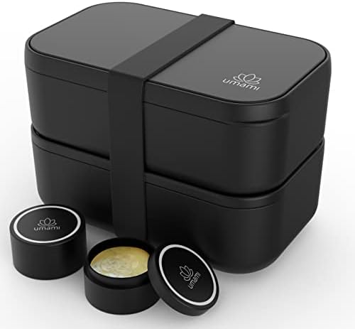 Umami Bento Lunch Box for Adults/Kids All-in-One, Meal Prep Lunch Box Food Containers for Men/Women, Bento Box Accessories Included, Cute, Microwave, Dishwasher & Freezer Safe