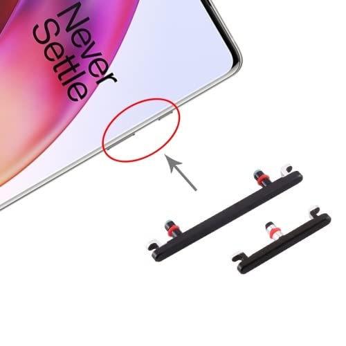 external power and volume button side button out keys compatible with oneplus 8 : black