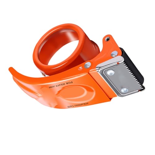 Pssopp 2 -Zoll -Packbandspender Cutter, Leicht zu Ziehen, Hält das Klebeband Fest und Hält mit Einem Schnauzenschneider für die Reinigung des Transportlagerpakets für das (ORANGE)