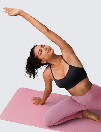 Image of BAYDI Clouduxi Y Back Sports Bra for Women - Padded Racerback Spaghetti Strap Low Impact Workout Yoga Bra, A-C Cups