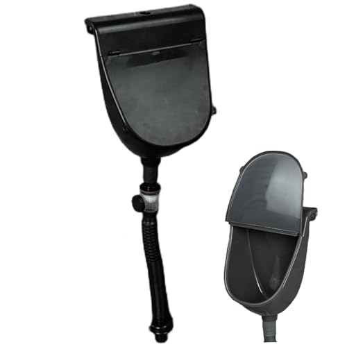 Urinario sin agua para hombres que soluciona salpicaduras en el baño con tapa protectora gris 2