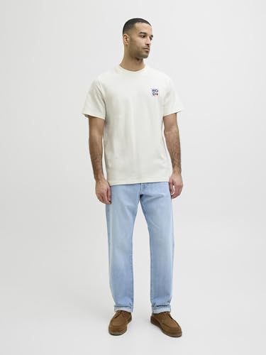JACK & JONES T Shirt Rddaaron / Crew Neck Noos Polo EgretPrint : imprimé carré Homme - vue 4