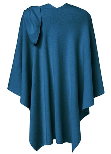 Image of PULI Womens Cross Front Poncho Shawl Wrap Elegant Wedding Formal Gift