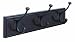 Amerock H55656-MORB 18-Inch Beveled Hook Rack, Mahogany with Oil-Rubbed Bronze Hooks