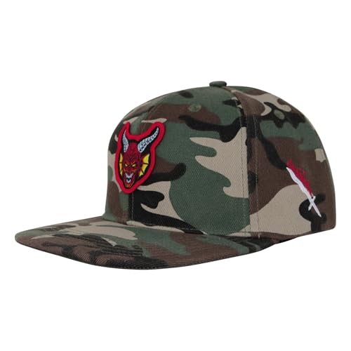 SANTA CRUZ Stranger Things Hellfire Club Snapback Structured Hat Camo OS Unisex