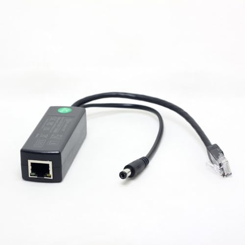 Divisor activo Gigabit PoE 5 V 2,4 A con conector DC 5,5x2,5 mm | Compatible con IEEE 802.3af/at, adaptador Ethernet 10/100/1000 Mbps para Hue Bridge y dispositivos inteligentes de 5 V miniatura 2