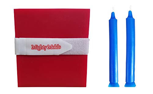 Mighty Molds 4-Candle Taper Candle Silicone Candle Mold - 4 Candle Easy-Wicking Effortless-Release Mold System - Perfect for Beeswax Candles