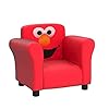 Sesame street elmo upholstered chair by delta children red  urban country home decor