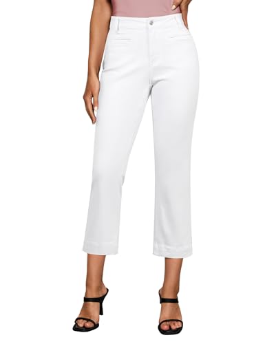 Vetinee Weiße Jeans Damen 7 8 Hosen Damen Weiß Größe M Passt für...