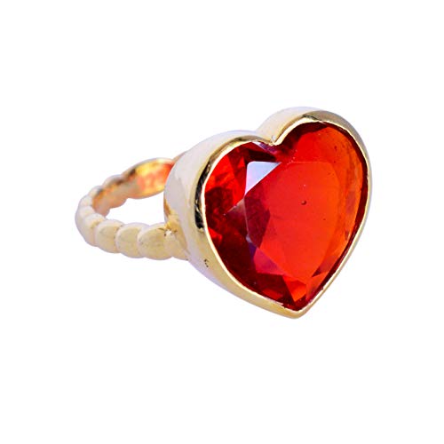Bague quartz rouge cœur argent 925 finie la peau verte avec ce bijou