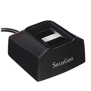 SecuGen HU20-A Hamster Pro 20 USB Fingerprint Reader, Black, 500 DPI Resolution, Automatic Finger Detection, Compatible…